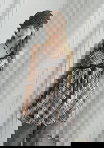 보우즈 체크 블라우스