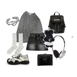 가디건&베스트,스커트,양말 코디