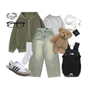 가디건&베스트,집업&점퍼,데님 코디